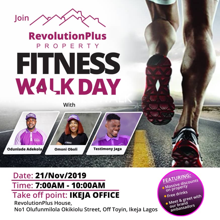 Revolution Plus Property Limited to organise a Fitness Walk Day on Thursday in commemoration of its Xmas Extravaganza Promo