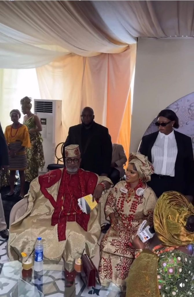 Iyabo Ojo and Ex-Husband Reunite in Style at Daughter’s Wedding, Silencing Critics Iyabo Ojo and ex-husband Ademidun Ojo in matching traditional attire at their daughter Priscilla’s wedding in Lagos.