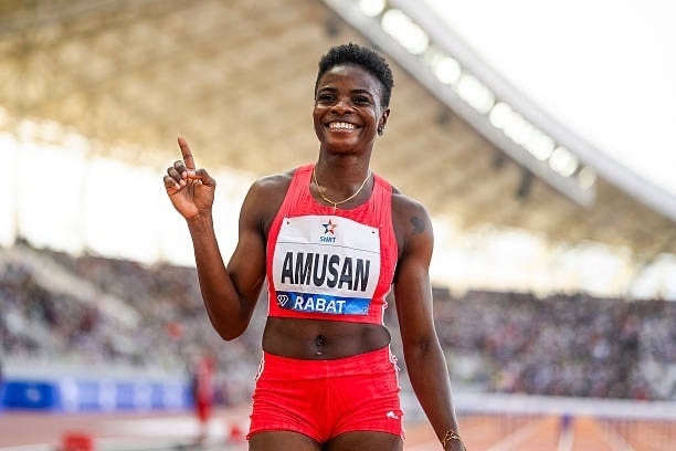 Tobi Amusan Runs Season’s Best as Emmanuel Ojeli Breaks Meeting Record in Europe Tobi Amusan after her race