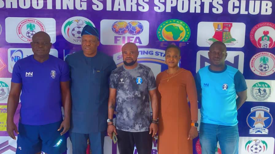Taiwo Salami Vows Major Transformation for Shooting Stars Honourable Taiwo Salami and the Shooting Stars Management Staff.