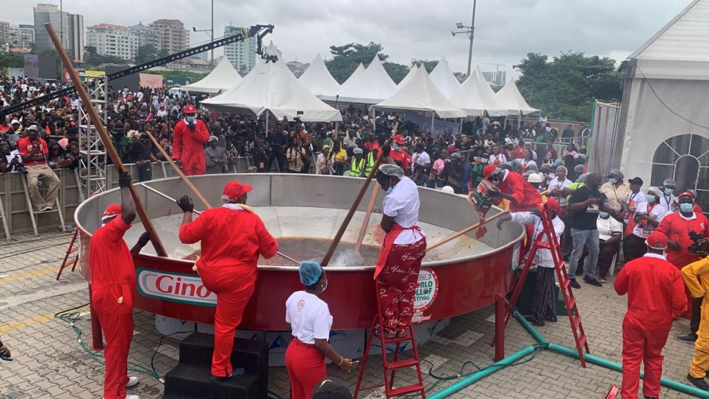 Hilda Baci Sets Guinness World Record with 8,780 kg Jollof Rice in Lagos Hilda Baci